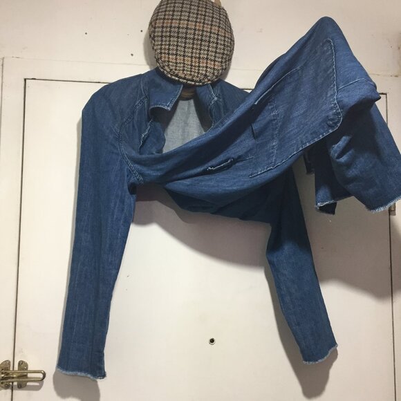 GAP LONG JEANS OPEN FRONT JACKETS SIZE M - Picture 4 of 9